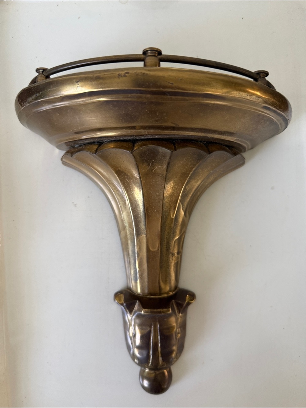Vintage Brass Wall Sconce Shelf - Picture 9 of 9
